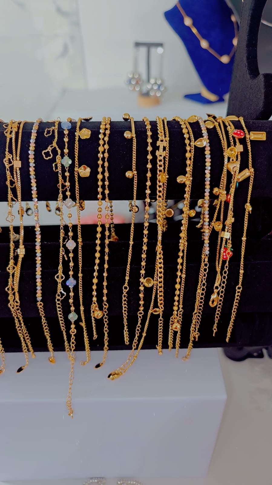 Gold-Tone Fashion Anklets – 3 for £10 | Women's Layered Ankle Chain Jewelry