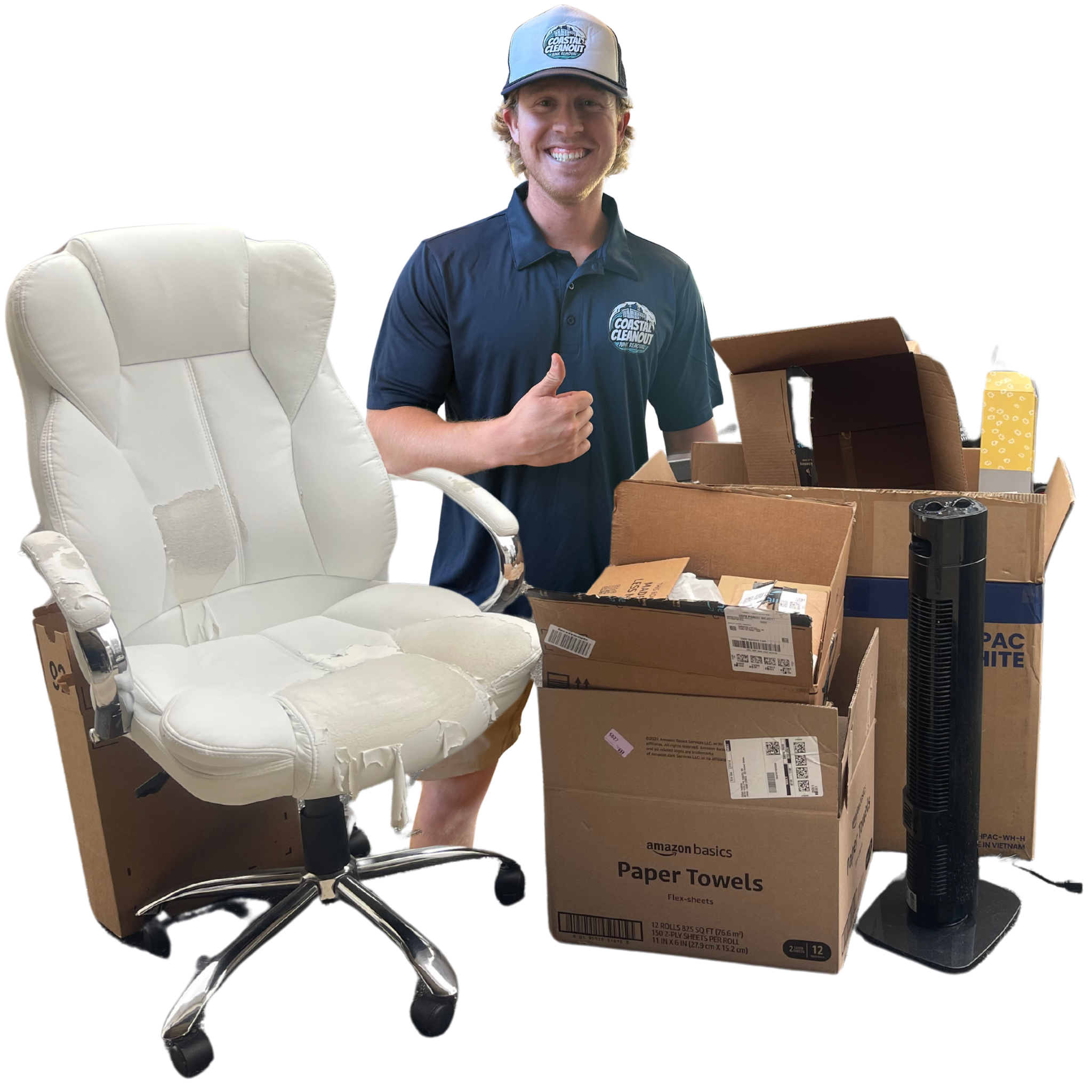 Dillon from Coastal Cleanout with junk removal equipment