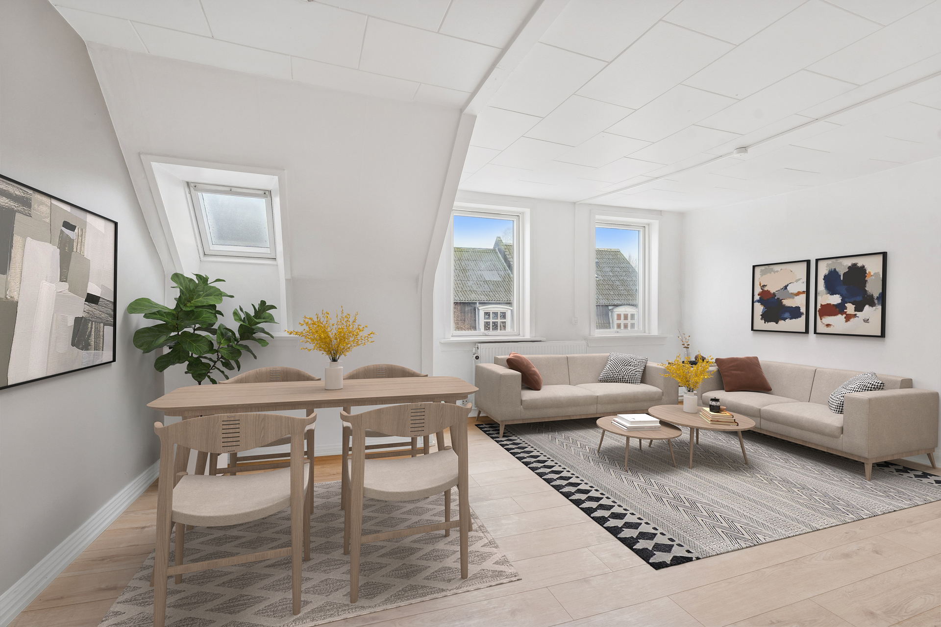 Nyistandsat 2-værelses lejlighed i hjertet af Vejle – 51 m²