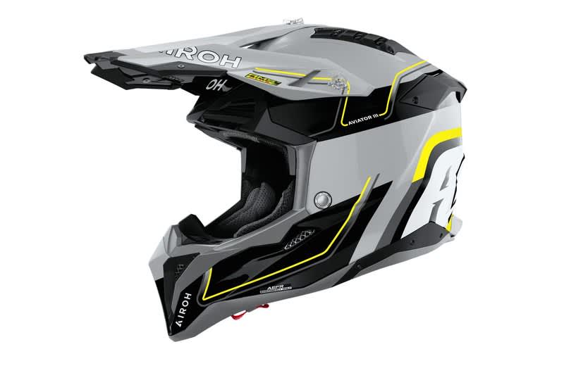 Airoh Helmet Aviator 3 Leader Yellow gloss - Airoh - Motocross Parts