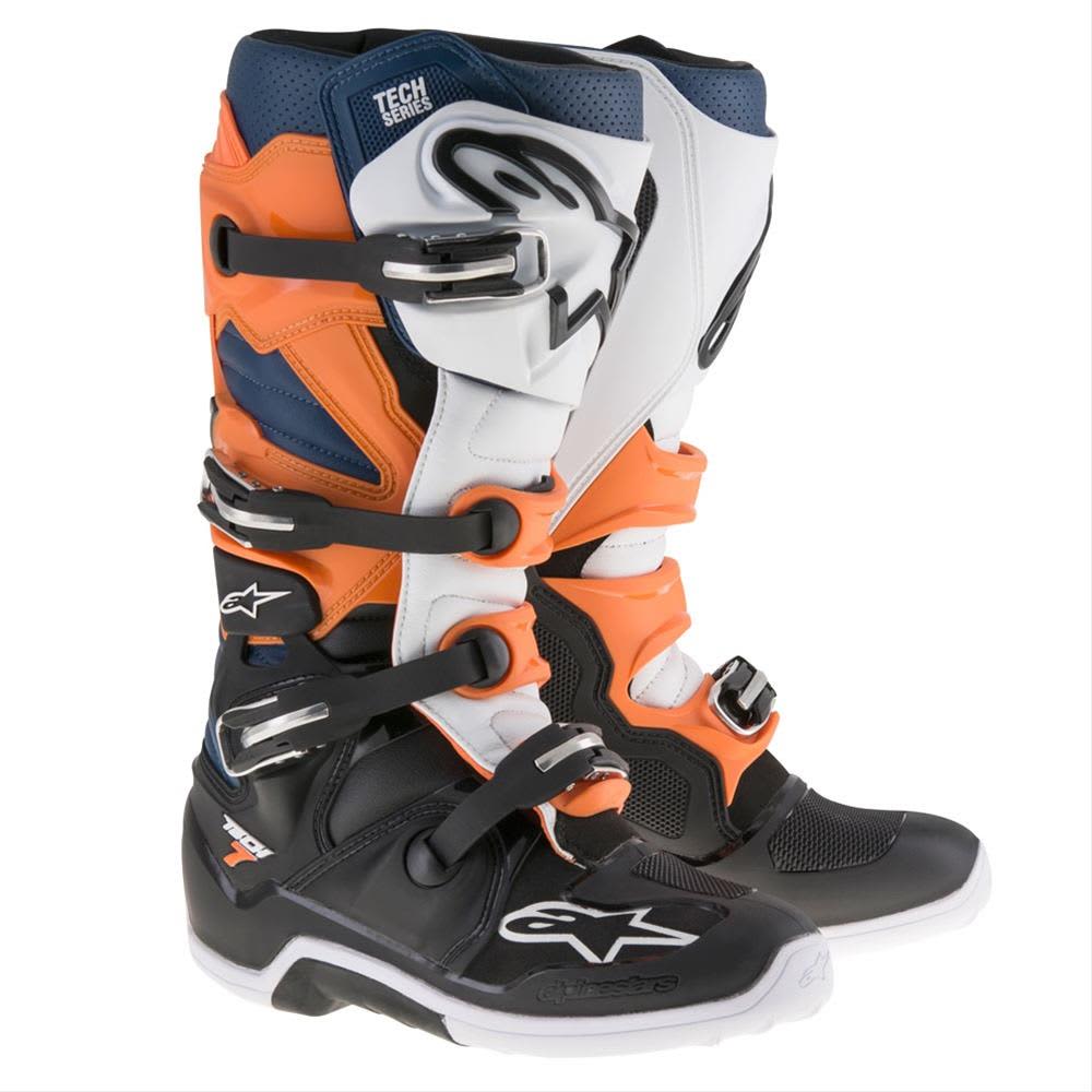 Alpinestars Boot Tech 7 Black/Orange/White/Blue - Alpinestars