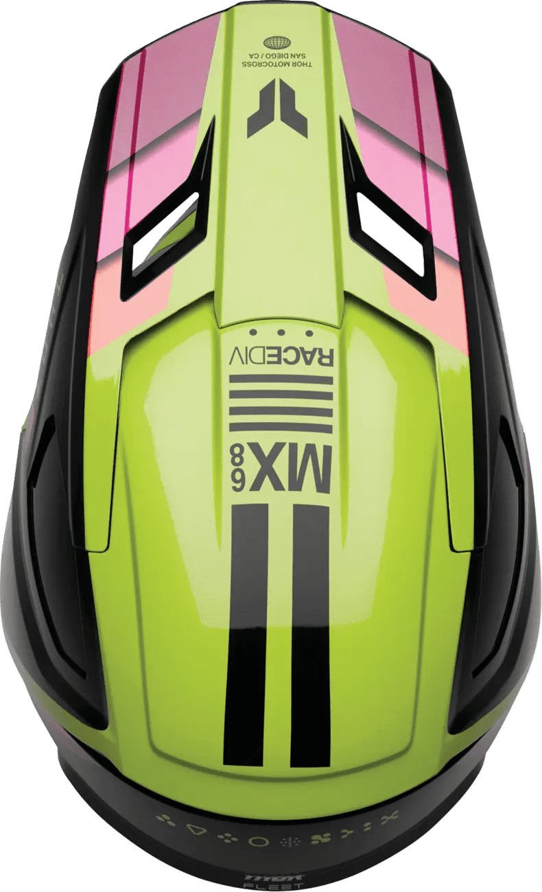 Thor Youth Fleet Helmet - Defy Black/Acid - Thor