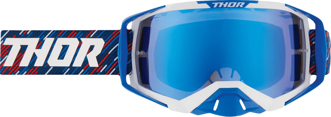 Thor activate Goggles - flite stripes red/white/blue - Thor - Motocross Parts