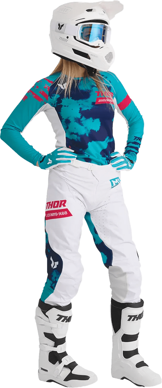 Thor Women Launchmode Pant - Bleach White/Aqua - Thor