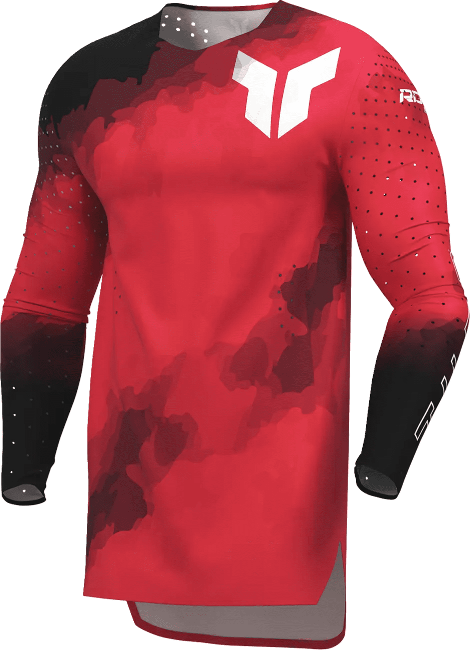 Thor Sportmode Jersey - Carbon Sort/Rød - Thor