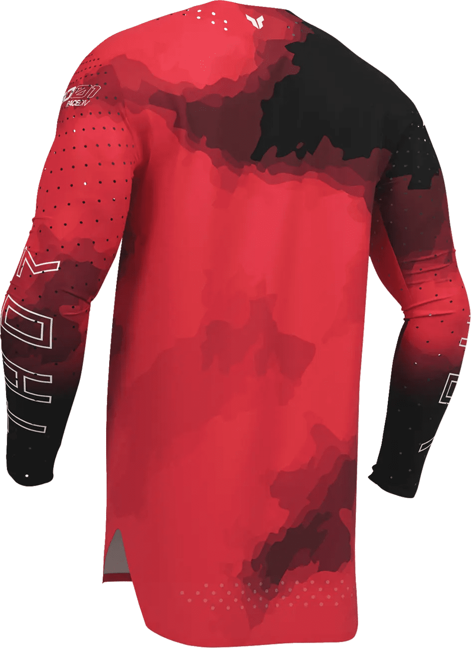 Thor Sportmode Jersey - Carbon Sort/Rød - Thor