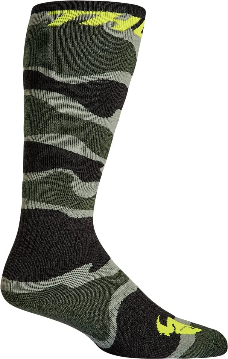 Thor Youth MX Sock - Camo Green/Acid - Thor - Motocross Parts