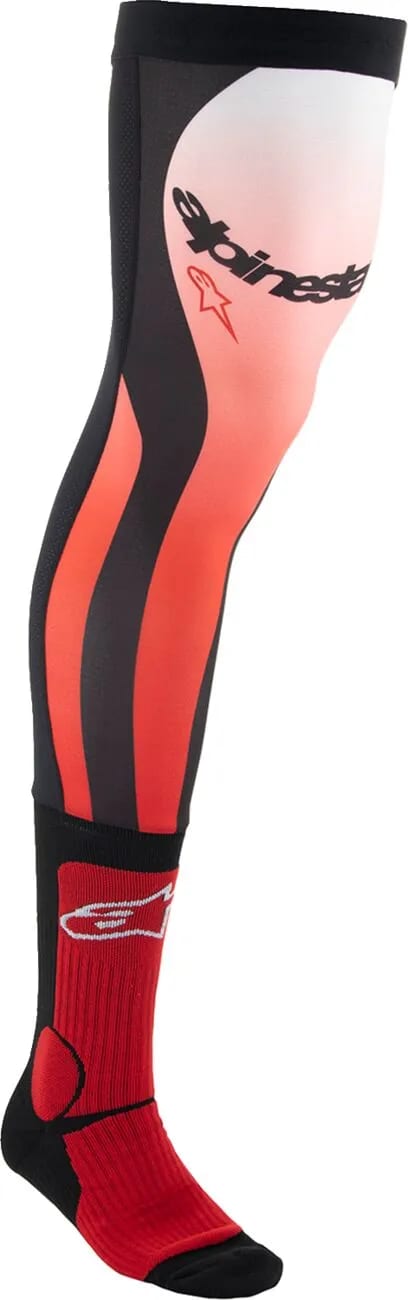 Alpinestars Knee Brace Socks - Red/White - Alpinestars - Motocross Parts