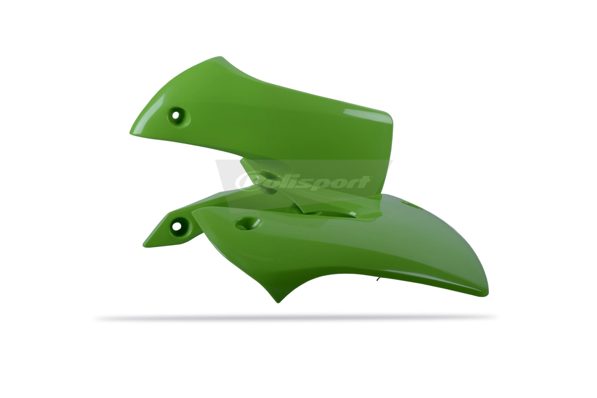 Polisport radiator scoops Kawasaki KX65(00-->)KLX110(02-09) OEM color green 05 ( - Polisport