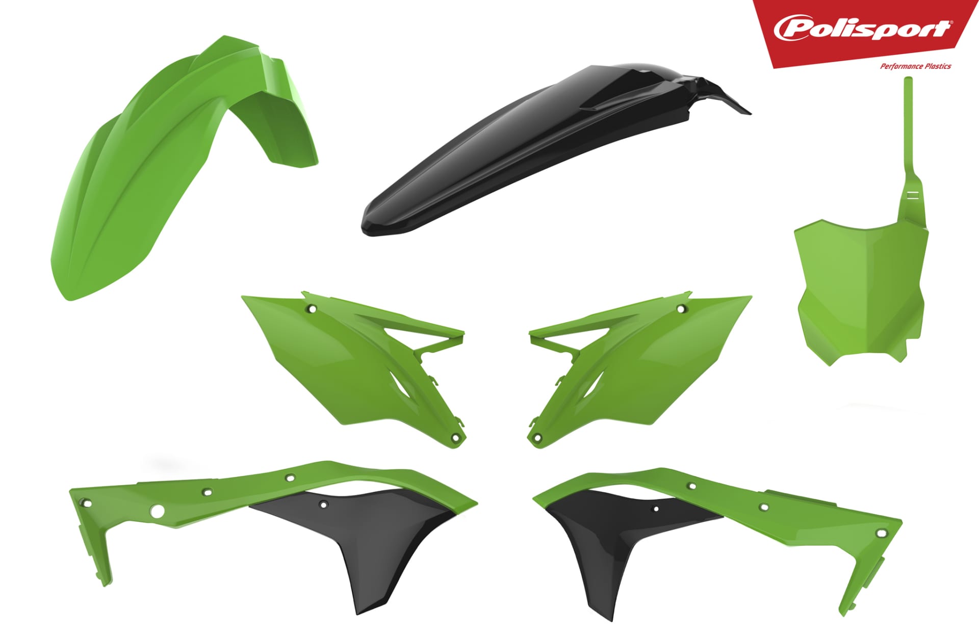 Kit Polisport Kawasaki KX250F (17-18) Vert/Noir (1) - Polisport