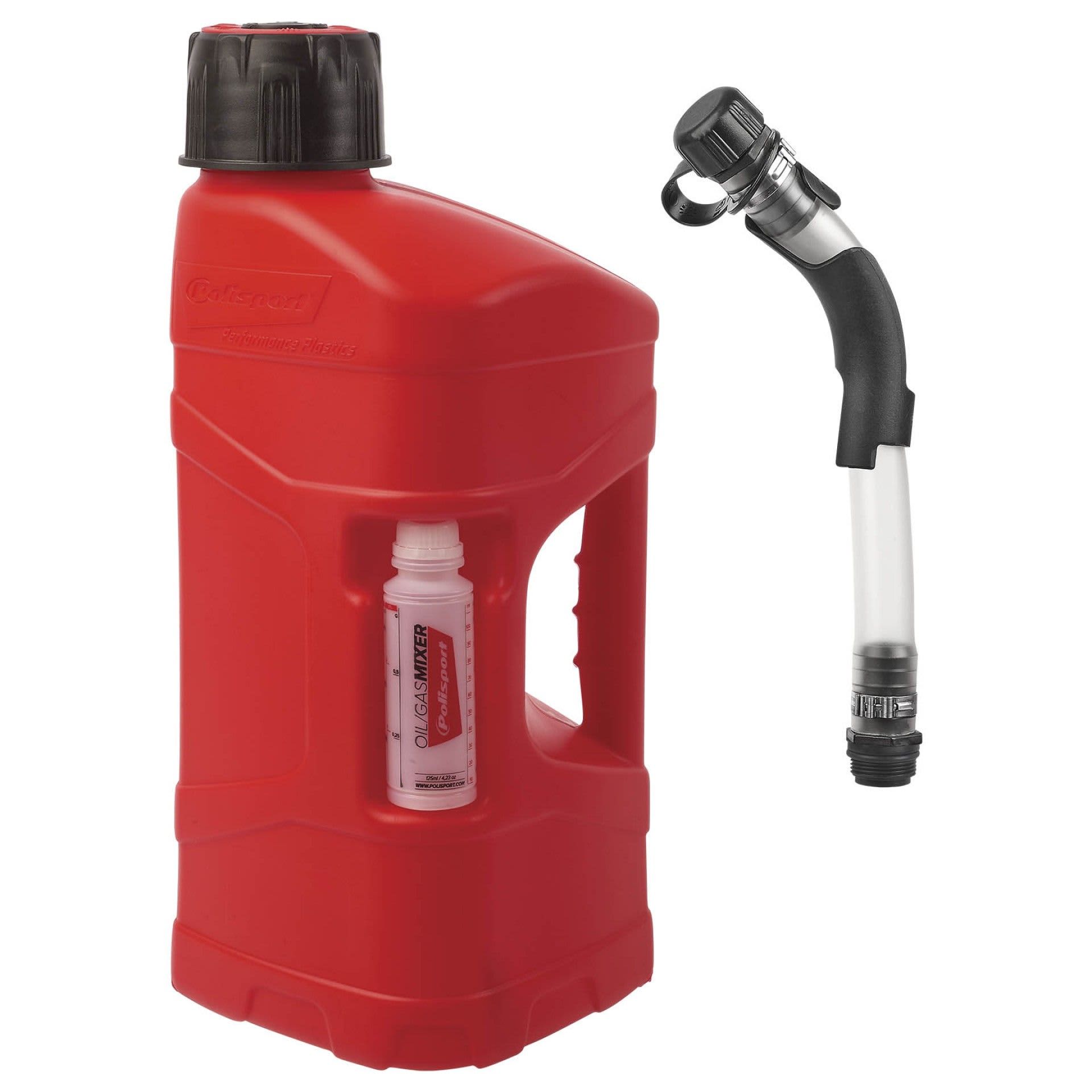 Polisport ProOctane 10 L med standardhætte + 100 ml mixer + påfyldningsslange med bøjning - Polisport - Motocross Parts