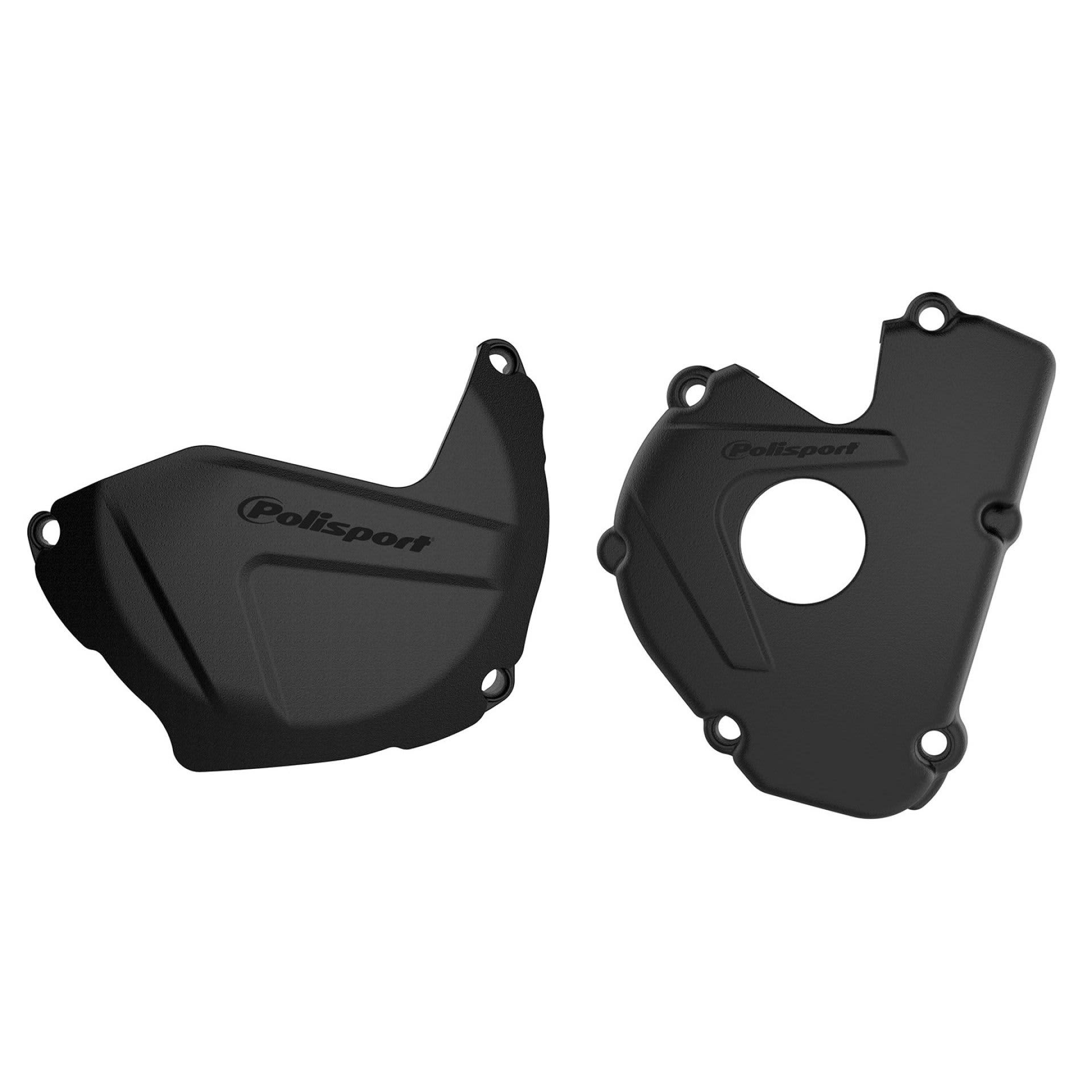 Polisport Kit Clutch+Ignition cover protector KX250F (17->) Black (28) - Polisport