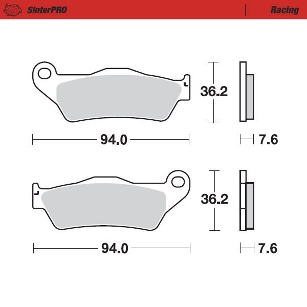 Moto-Master Brakepads KTM: 125-200-250-300-350-360-380-440-500, All SX E - Moto-Master - Motocross Parts