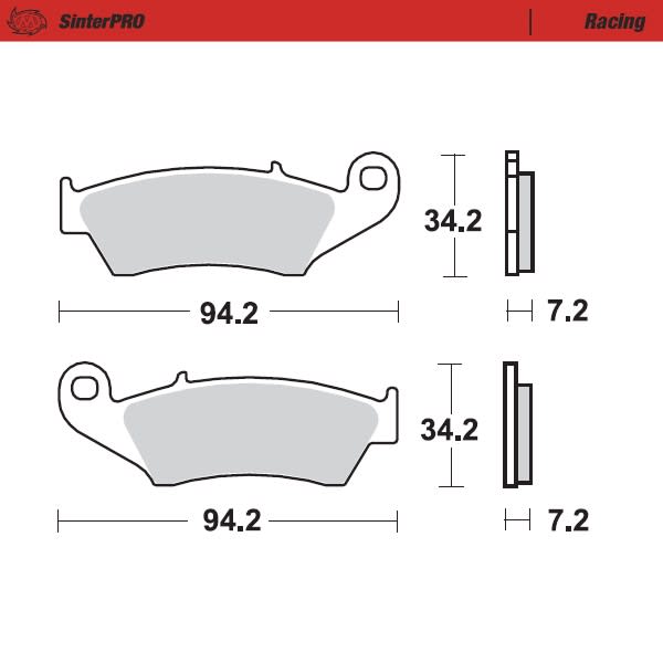 Moto-Master Brakepads Honda: CR 125-250-500, CRF 450, XR 400-600-650R, K - Moto-Master