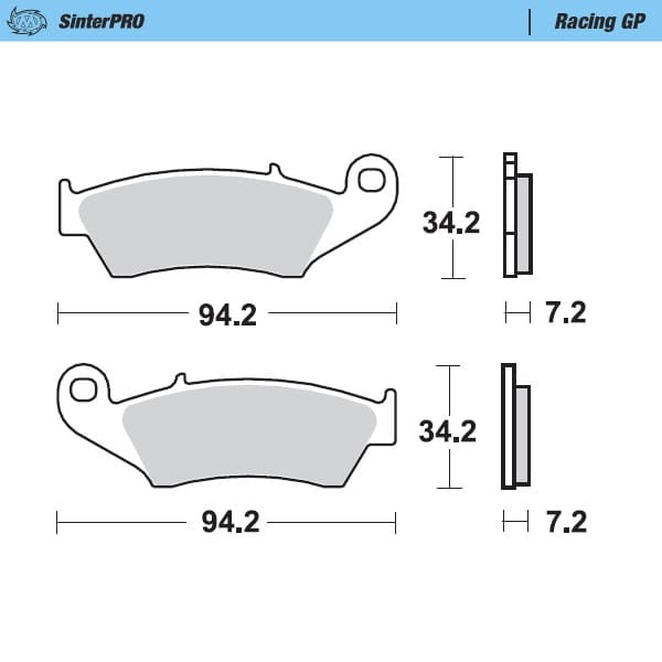 Moto-Master Brakepads Honda: CR 125-250-500, CRF 450, XR 400-600-650R, K - Moto-Master