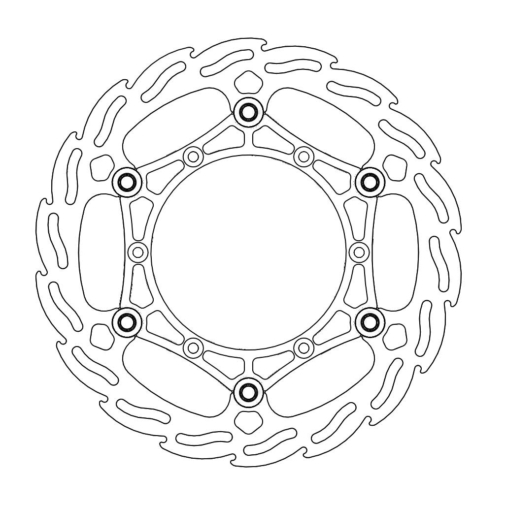 Moto-Master Flame bremseskive foran Yamaha, Suzuki, 260 mm flydende - Moto-Master - Motocross Parts