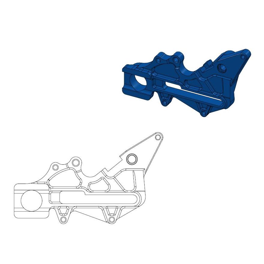 Moto-Master Adapter Husqvarna: Factory rear 220mm blue - Moto-Master