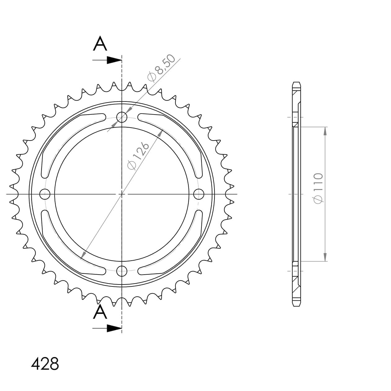 Supersprox Rear sprocket 1466.47 - Supersprox