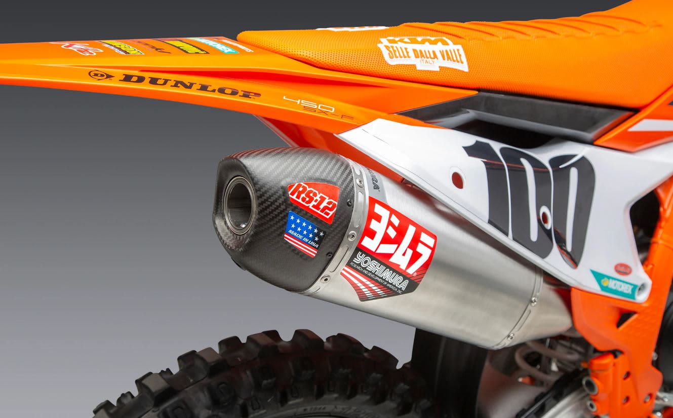 Yoshimura Full System Exhaust Ktm/Husqvarna SX-F/FC450 RS-12 Sign. FS/SS/SS/CF - Yoshimura