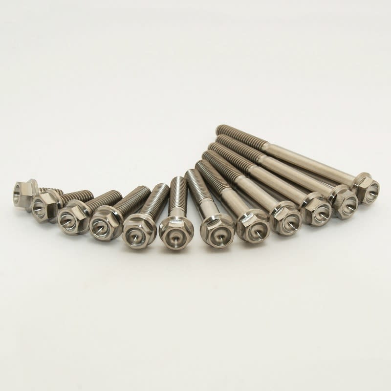 Scar 2 x Titanium hex head flange bolt M6 x 30 - titanium Gr5-Ti - Scar