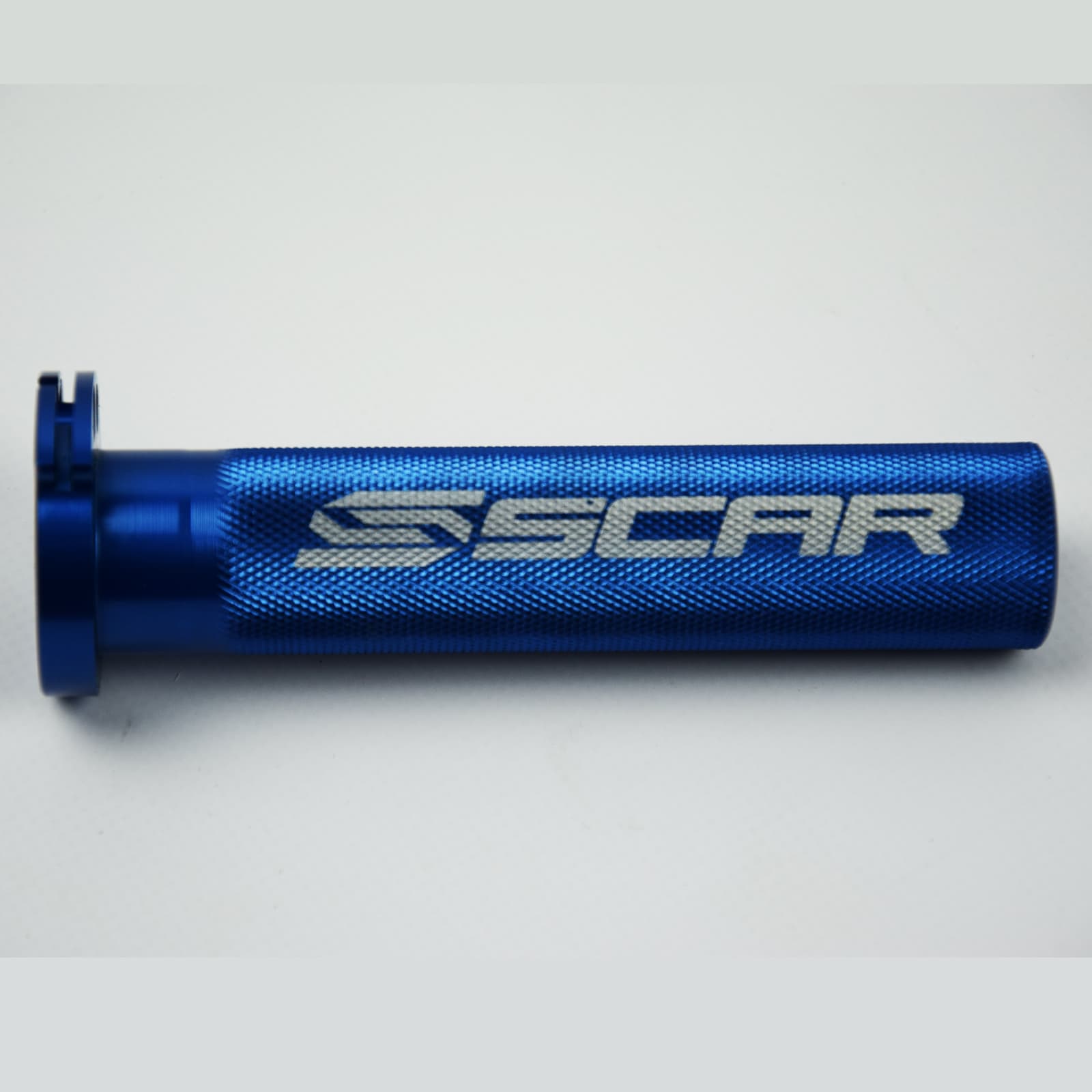 Scar aluminium gasrulle + leje - Kawasaki/Suzuki/Yamaha - blå farve - Scar - Motocross Parts