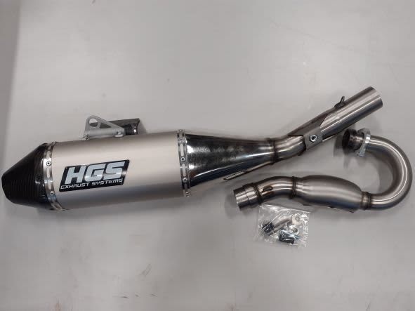 HGS avgassystem 4T komplett CRF250 22- Röd ljuddämpare Ny design - HGS