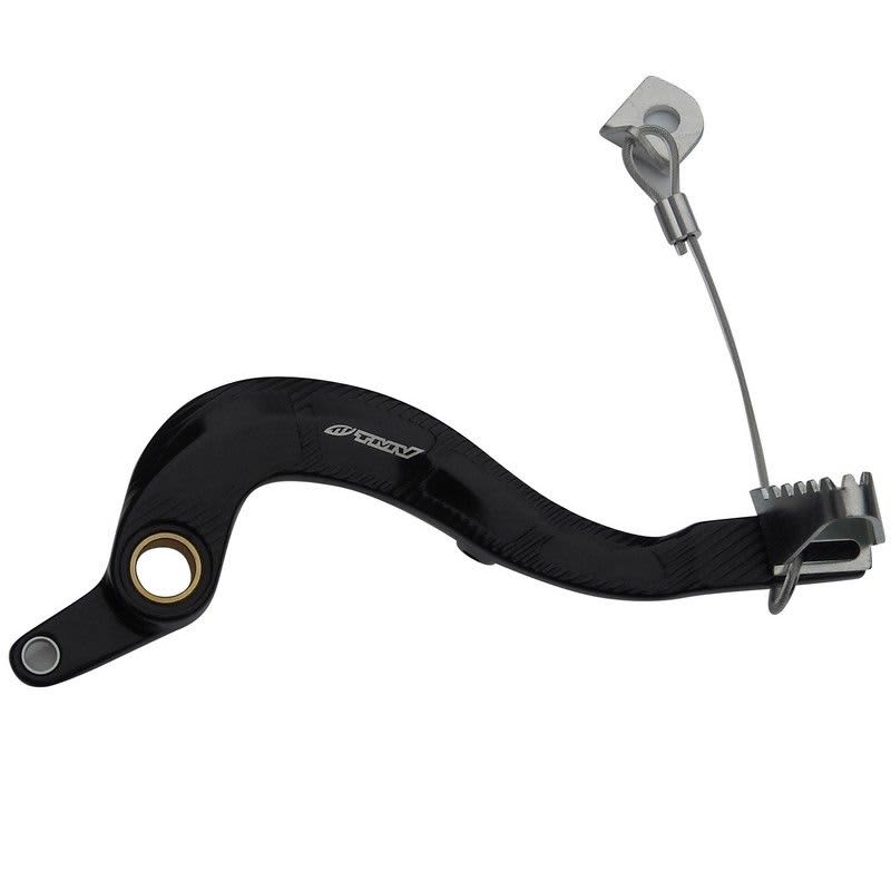 TMV Brake Pedal Alu Black+Steel Tip YZ 97-.. - TMV