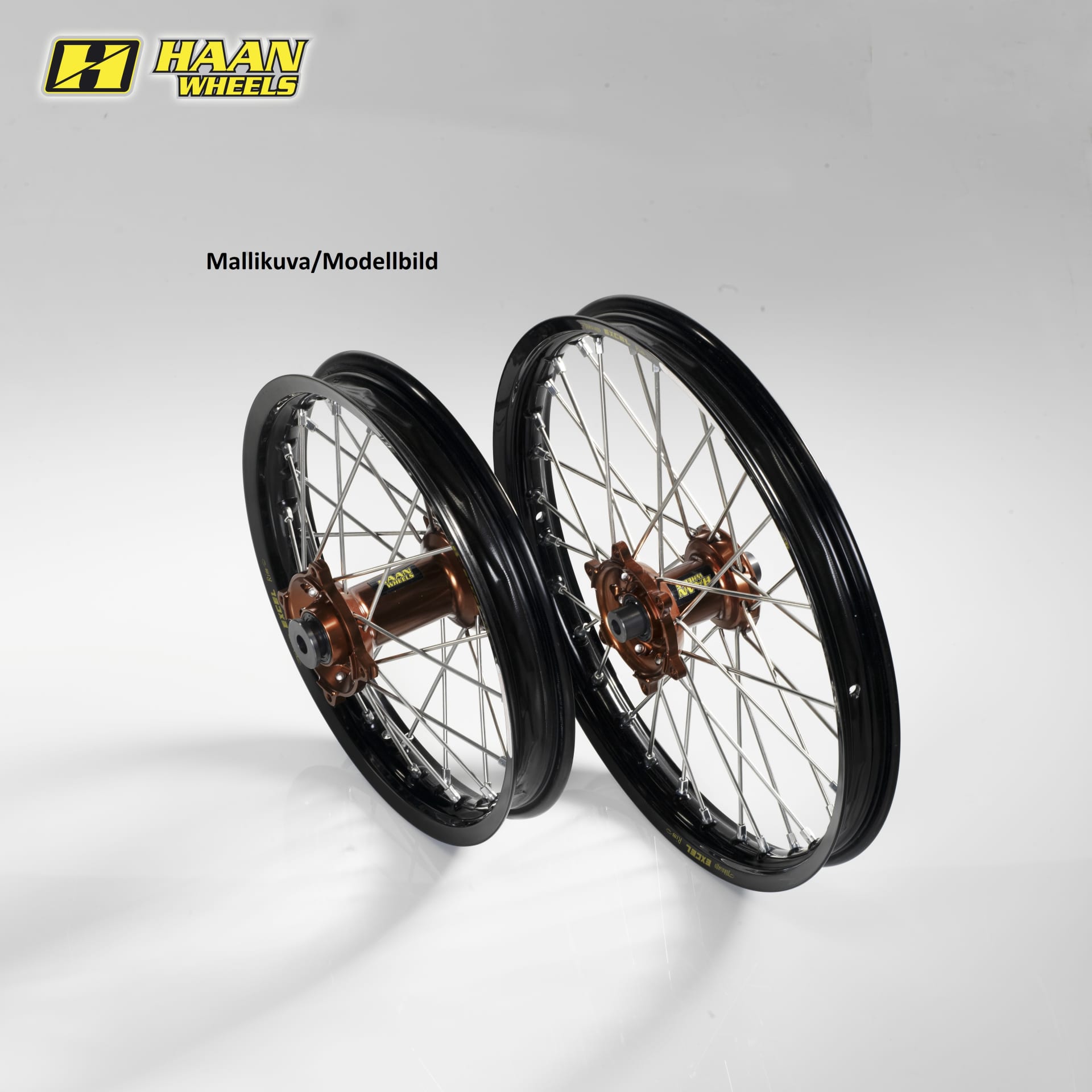 Haan wheel KX250F 21-/KX450 19- 21-1,60 MAGNESIUM HUB/BLACK RIM 22mm axle - Haan Wheels