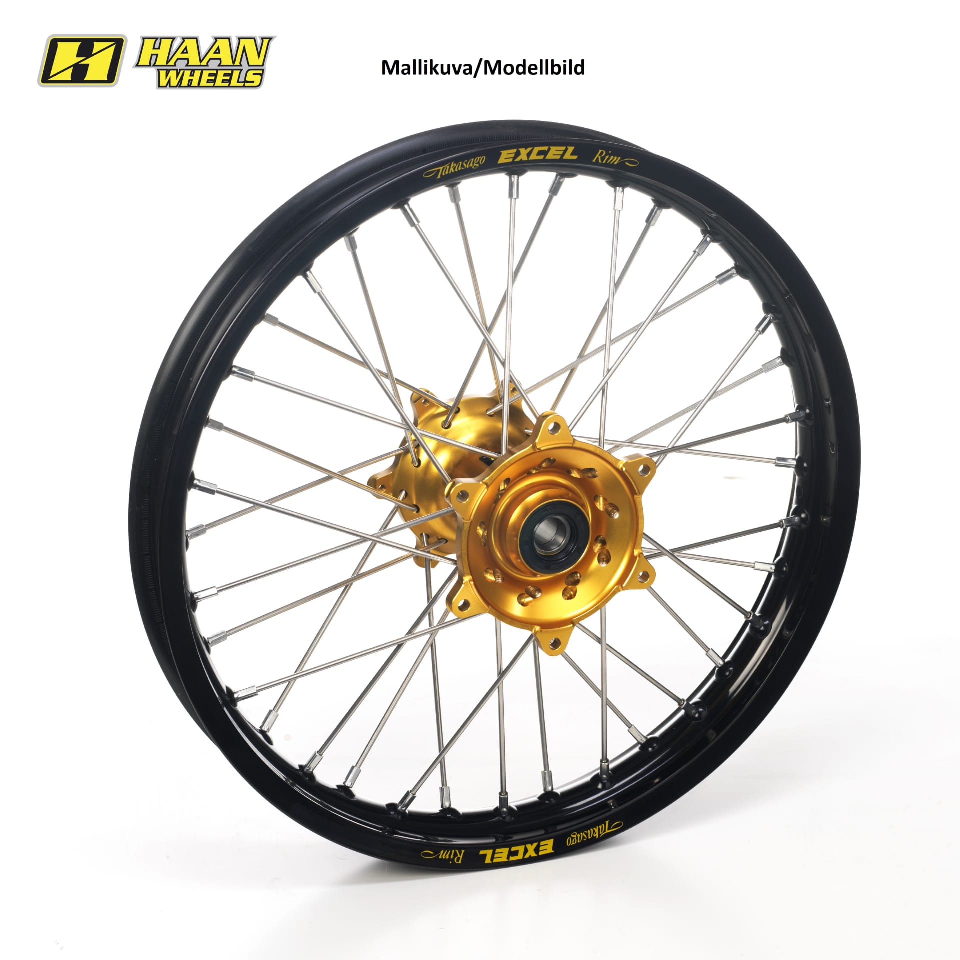Haan wheel SX85 21- 14-1,60 BLACK RIM/GOLD HUB - Haan Wheels