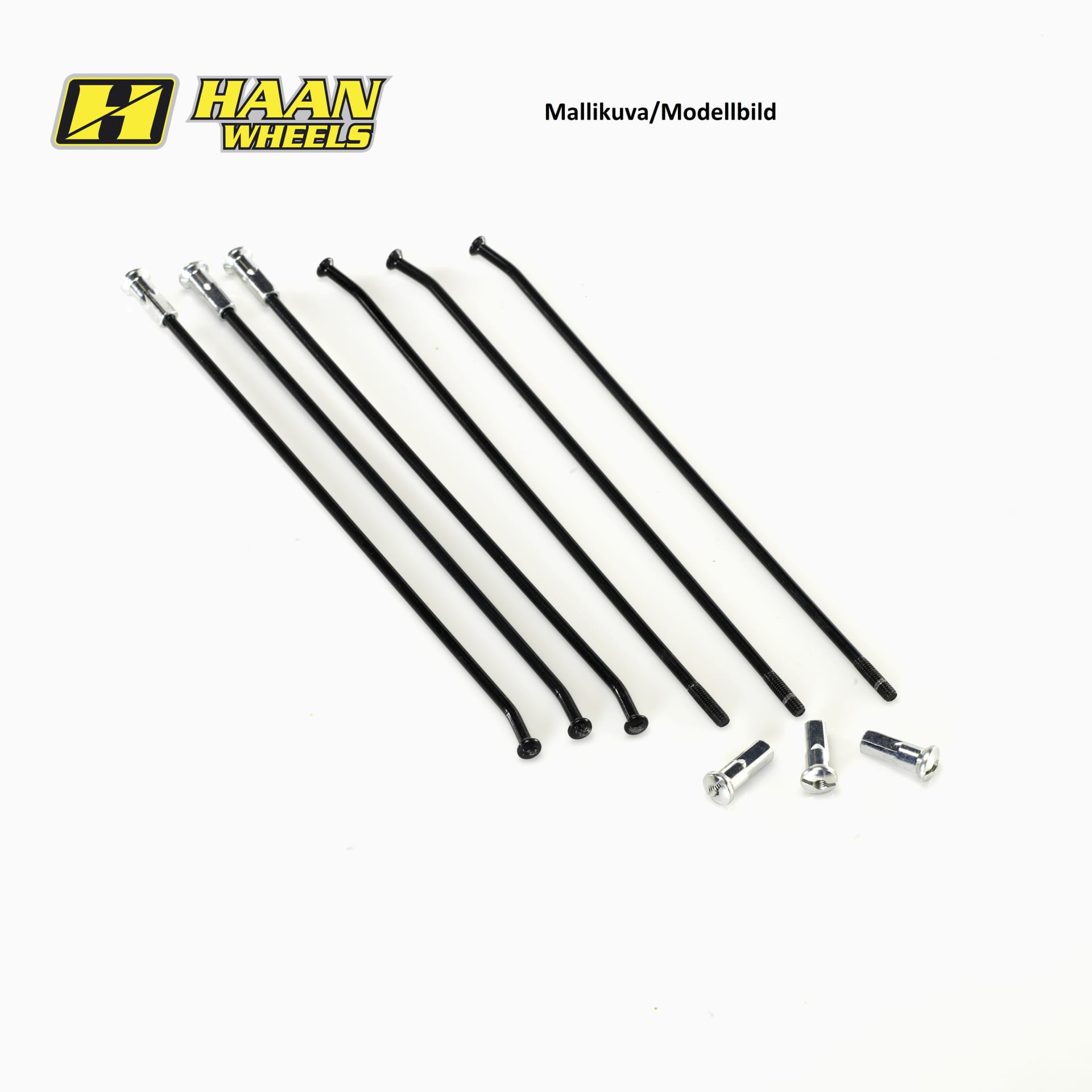 Haan spokeset 19" 36pcs stainless spokes/blue nipples - Haan Wheels
