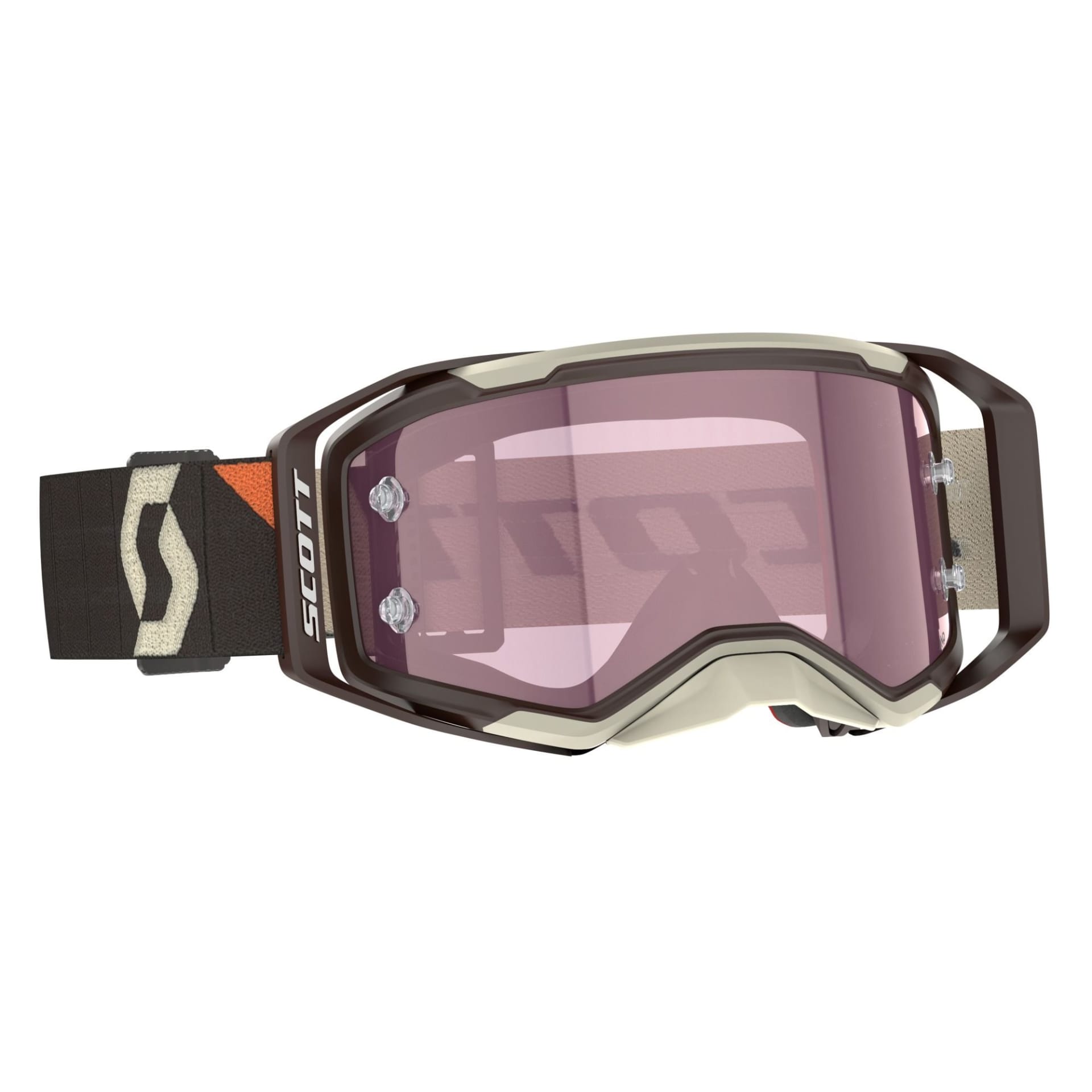 Scott Goggle Prospect 2.0 AMP djupbrun/beige rosa fungerar - Scott