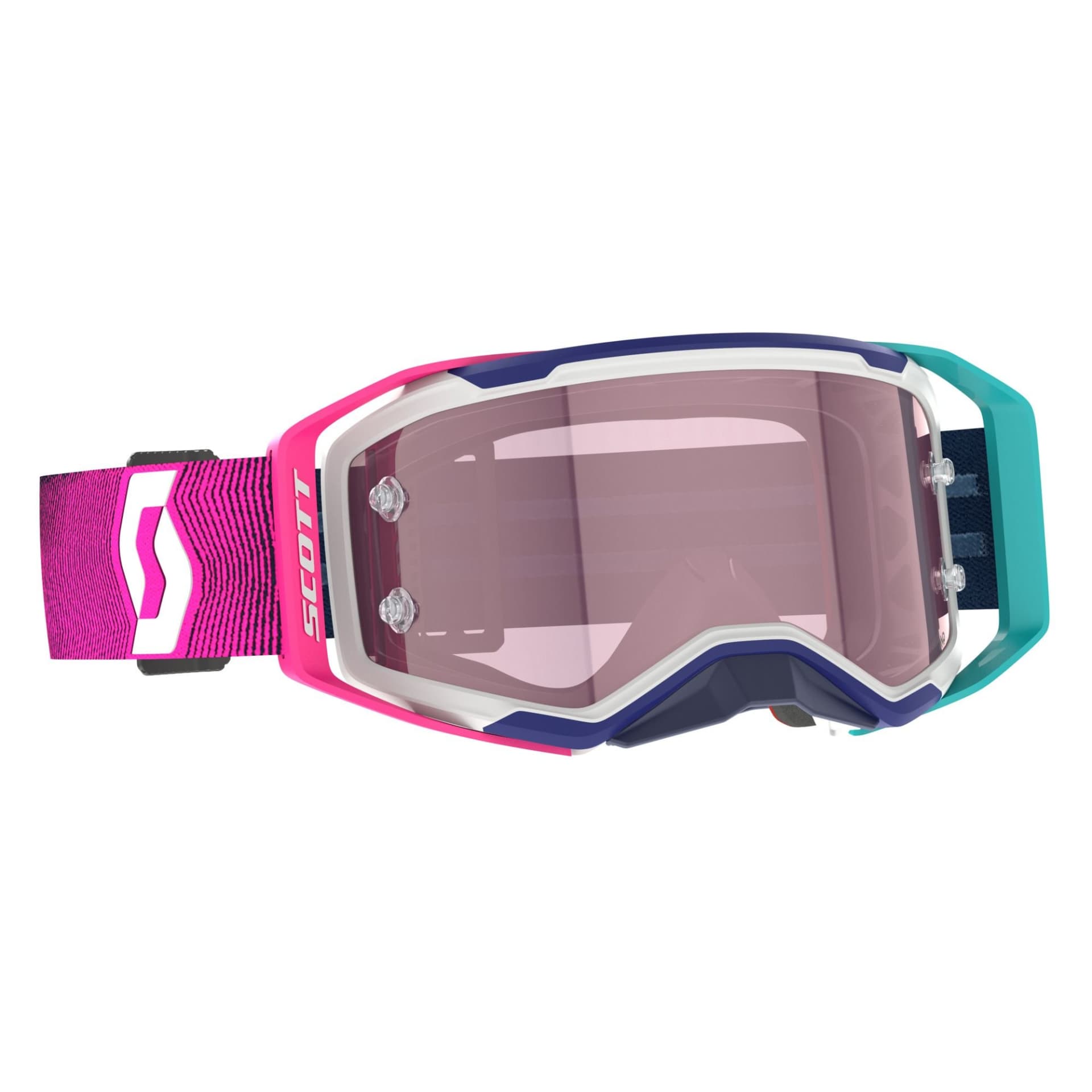 Scott Goggle Prospect 2.0 AMP stealth blue/radiant pink rose works - Scott - Motocross Parts
