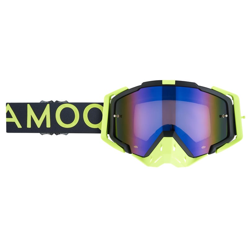 AMOQ Aster MX Goggles Black-HiVis - AMOQ - Motocross Parts