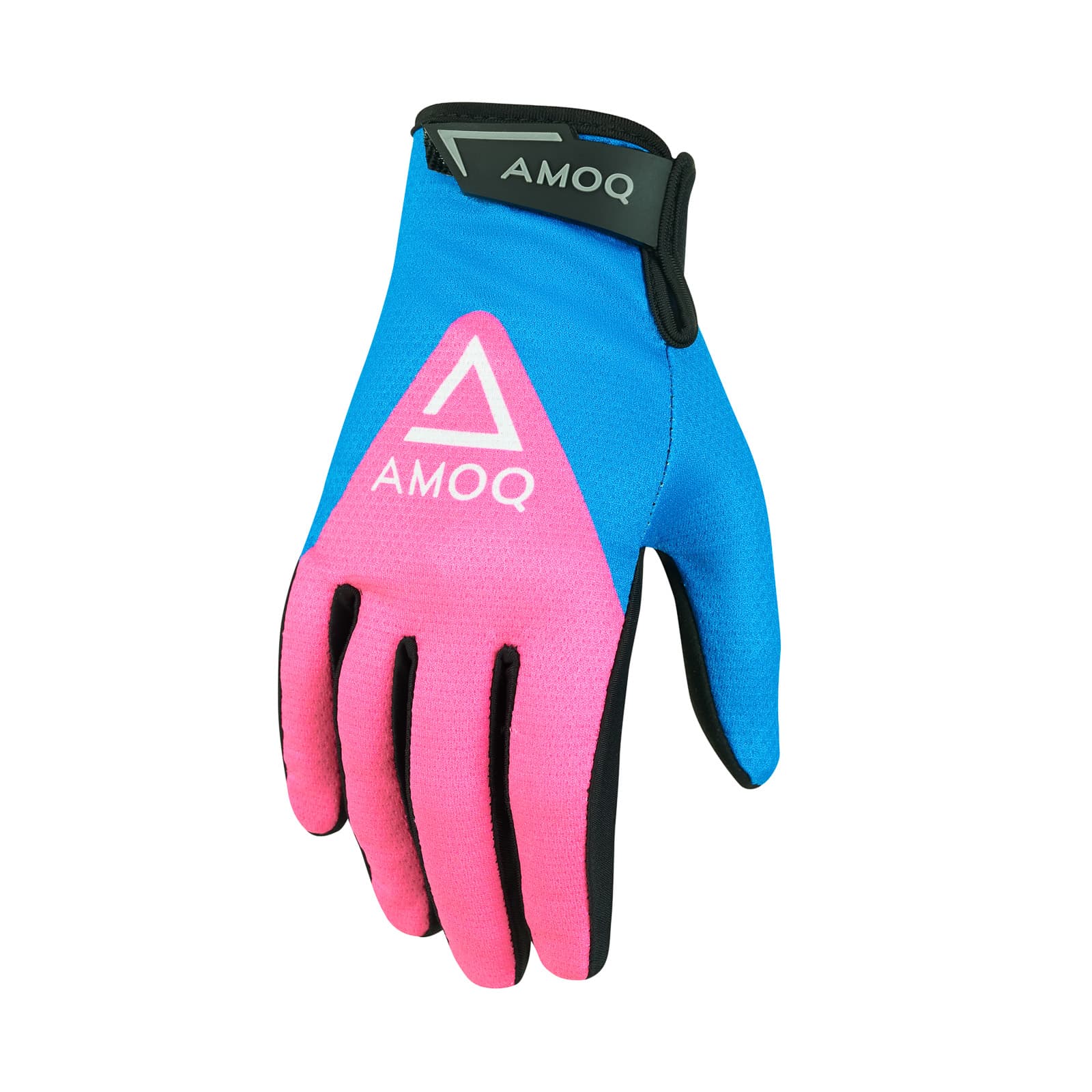 AMOQ Ascent V2 Gloves Sky Blue-Pink - AMOQ - Motocross Parts