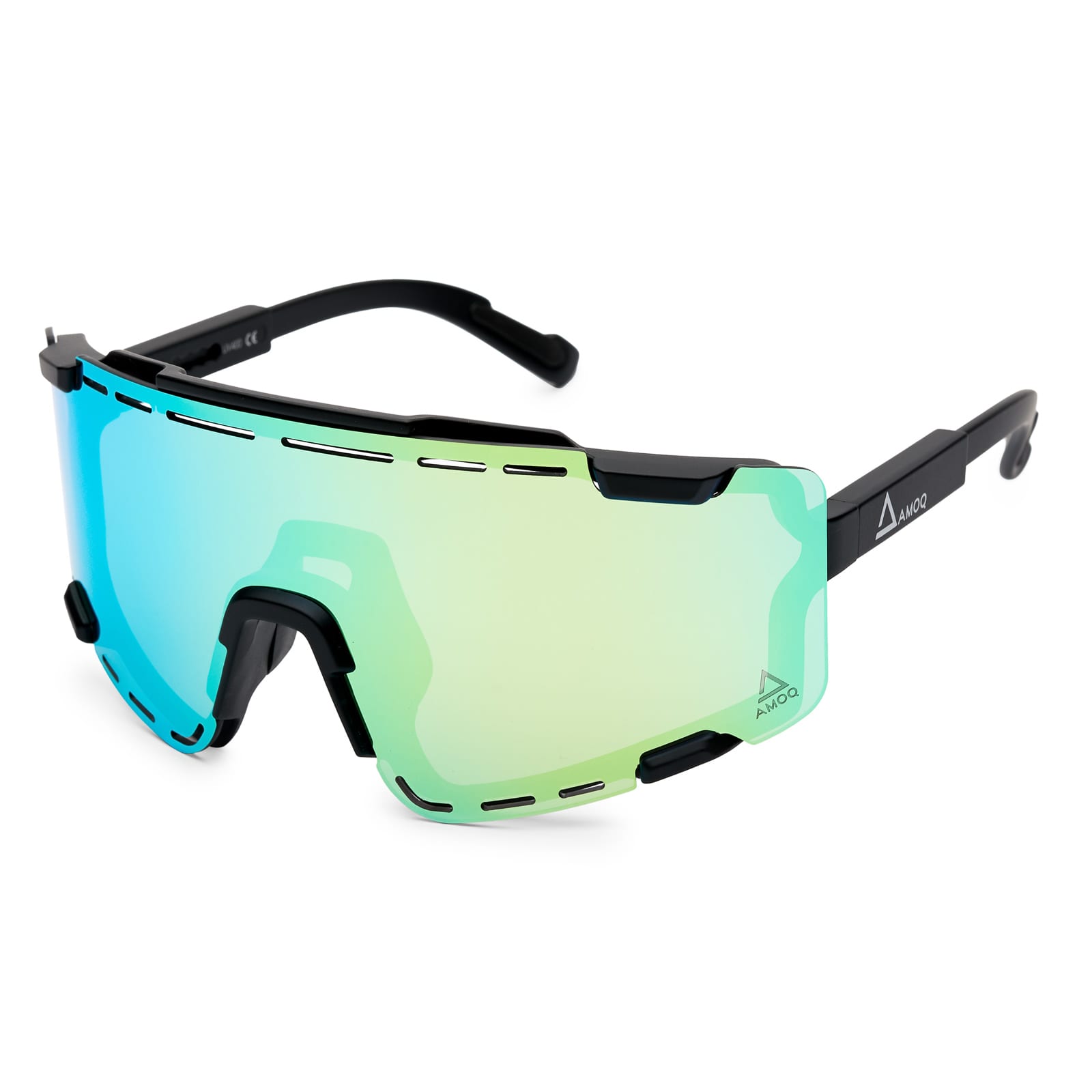 AMOQ Align Performance Sunglasses Black - Yellow Mirror - AMOQ - Motocross Parts