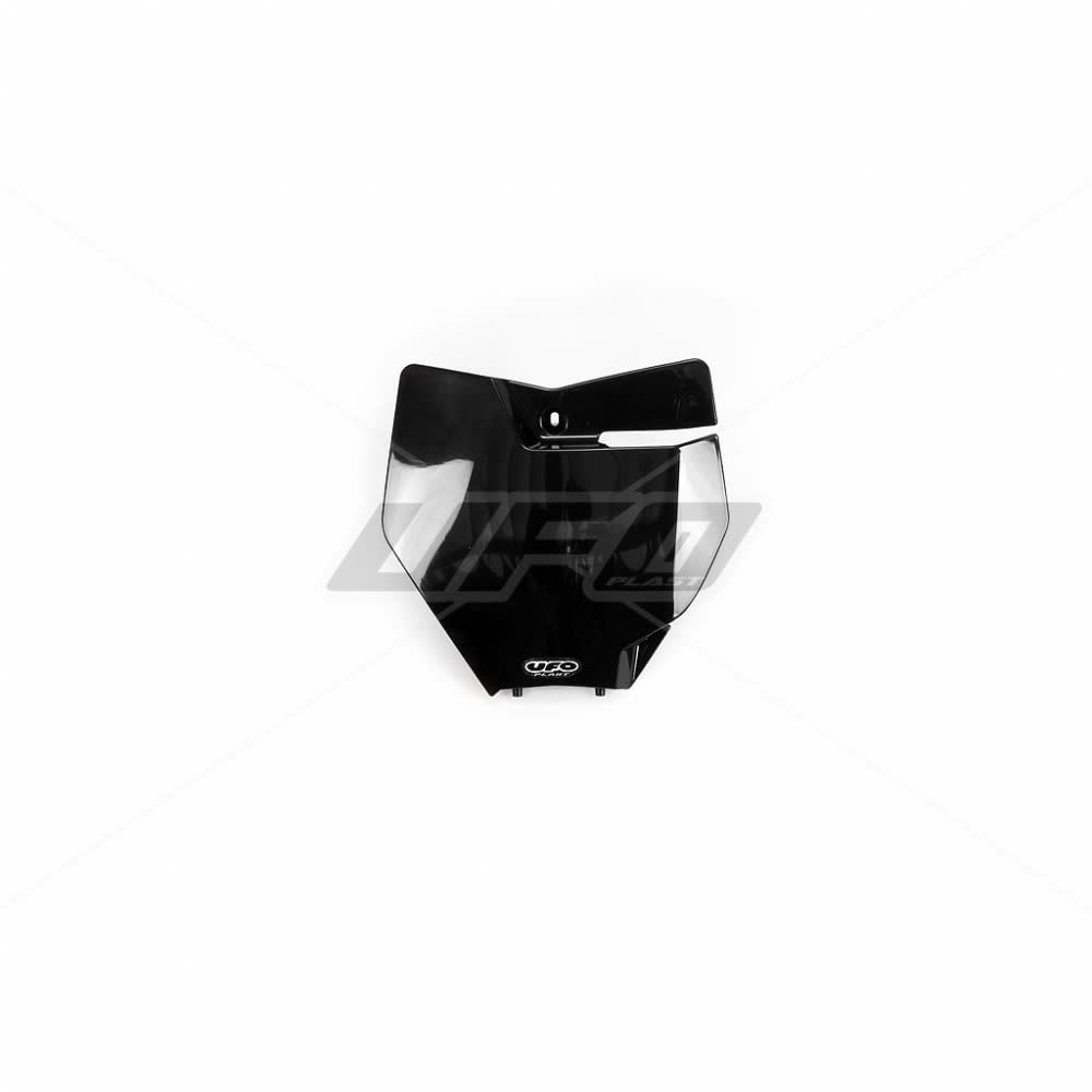 UFO Front number plate KTM125-525 SX/SXF 16-18 Black 001 no SX250 2016 - UFO