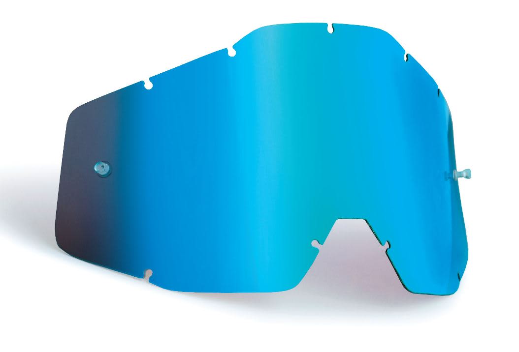 FMF POWERBOMB/CORE YOUTH Replacement Lens Anti-Fog Blue Mirror - FMF Goggles - Motocross Parts