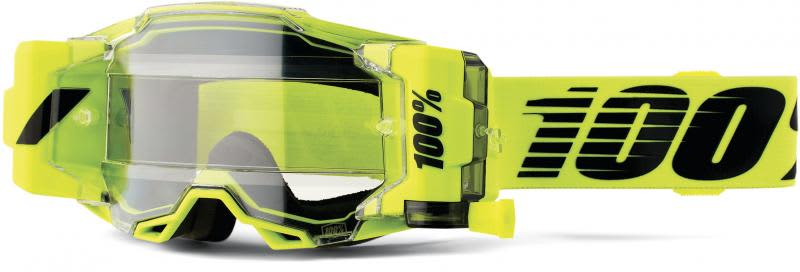 100% ARMEGA ForeCast Neon Yellow / CLEAR - 100% - Motocross Parts