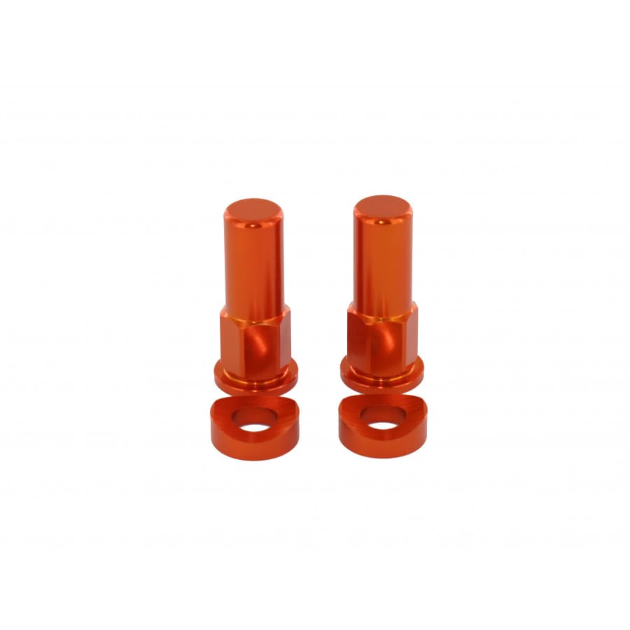 Holeshot, Rim lid nut + spec washer, ORANGE - Holeshot - Motocross Parts