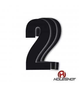 Holeshot numre, enkelte sort - Holeshot