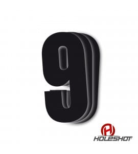 Holeshot numre, enkelte sort - Holeshot