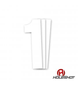 Holeshot numre, enkelte hvid - Holeshot