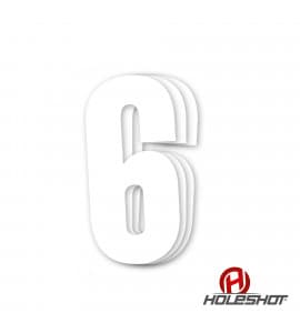 Holeshot numre, enkelte hvid - Holeshot