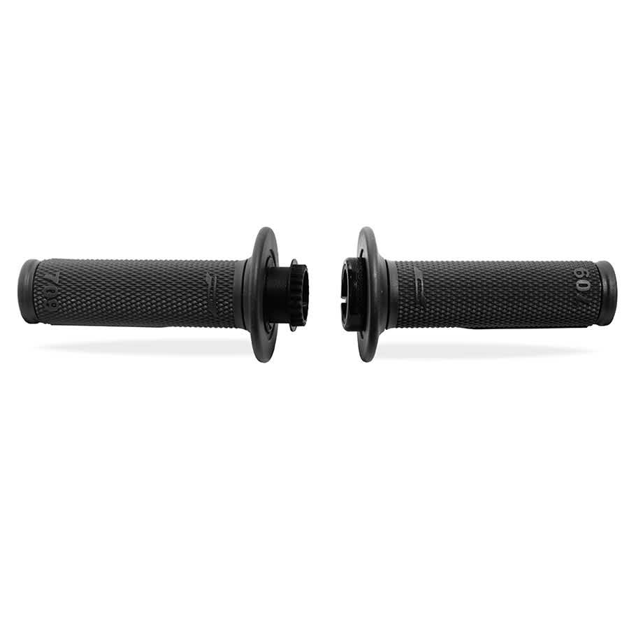 Progrip 709 Single Density Half Waffle LOCK ON GRIPS, BLACK - Progrip