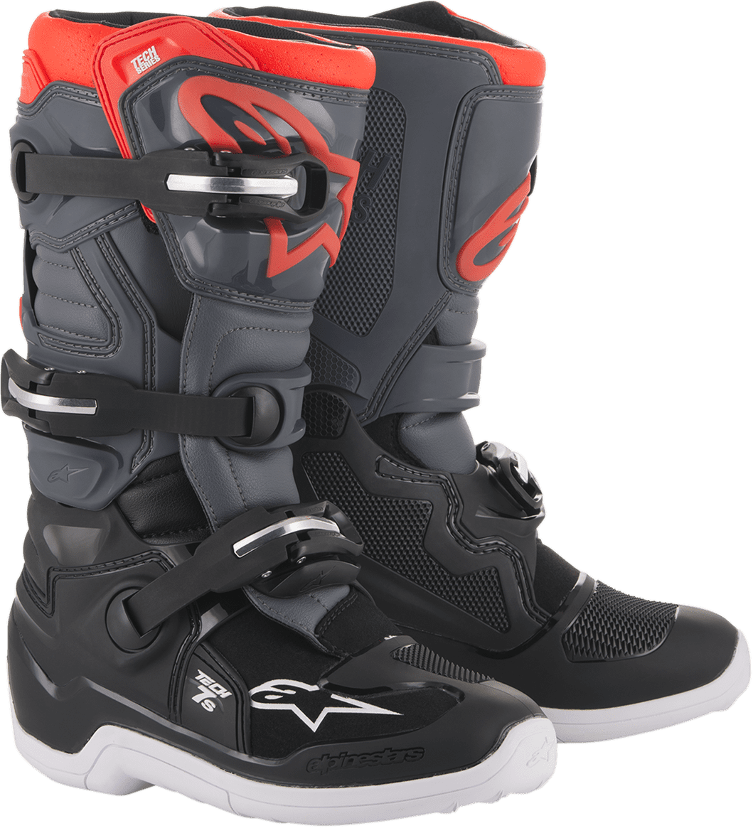 Alpinestars Tech 7s junior - Sort/Grå/Rød - Alpinestars
