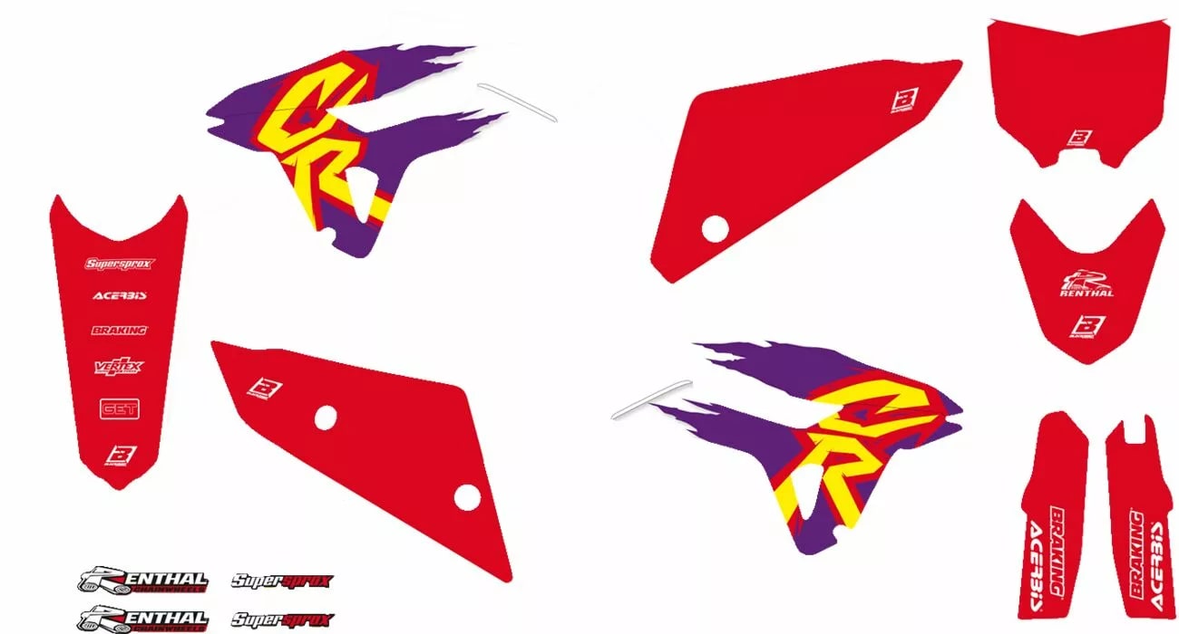 Blackbird Racing Graphic Kit Retro Honda CRF250R/CRF450R 2021-... - Blackbird