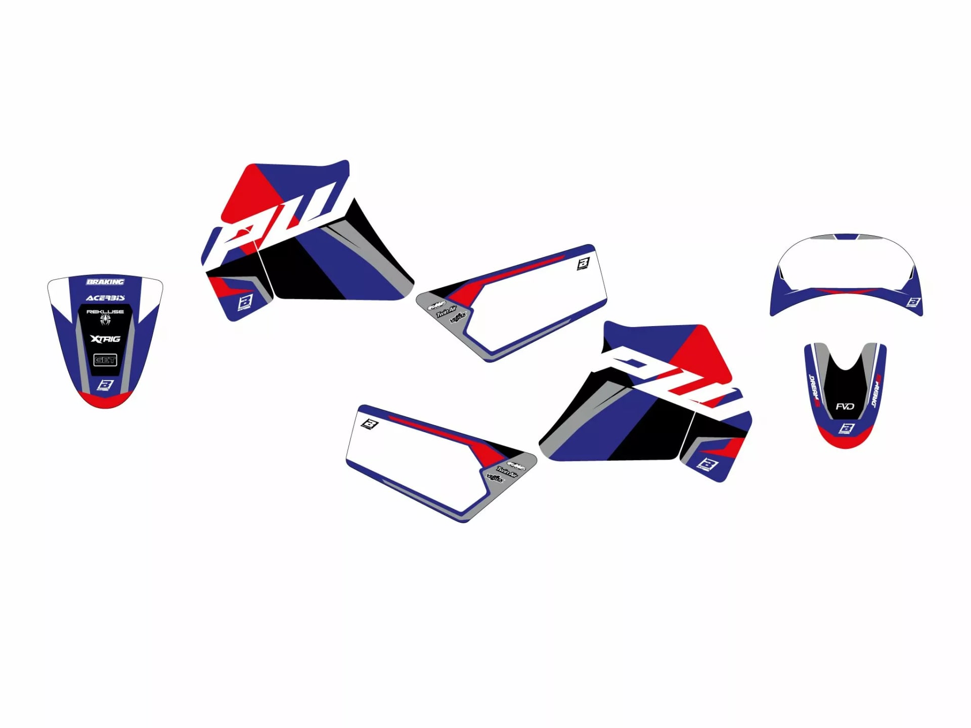 Blackbird Racing Dream 5 Graphic Kit Yamaha PW50 1991-... - Blackbird