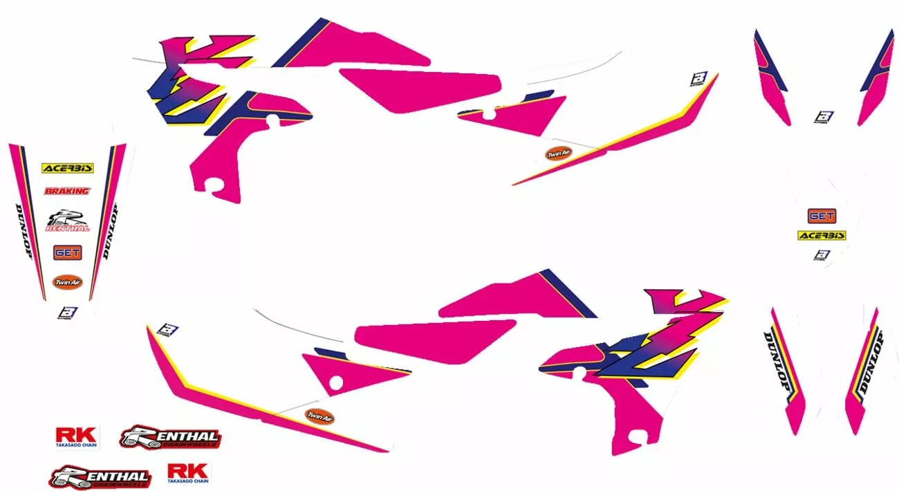 Blackbird Racing Graphic Kit Retro Yamaha YZ250F/YZ450F 2018-2023 - Blackbird