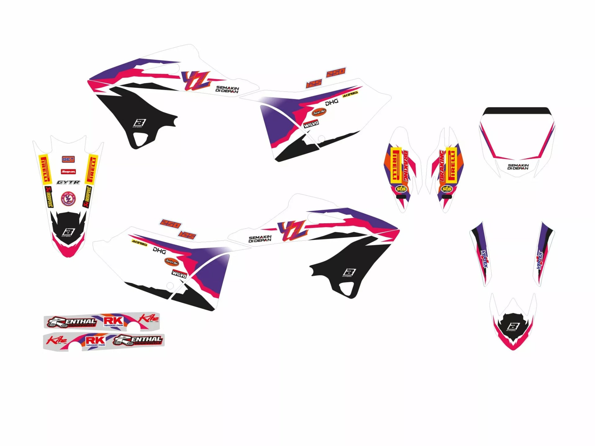 Blackbird Racing Graphic Kit Yamaha YZ125/YZ250 2022-2023 - Blackbird