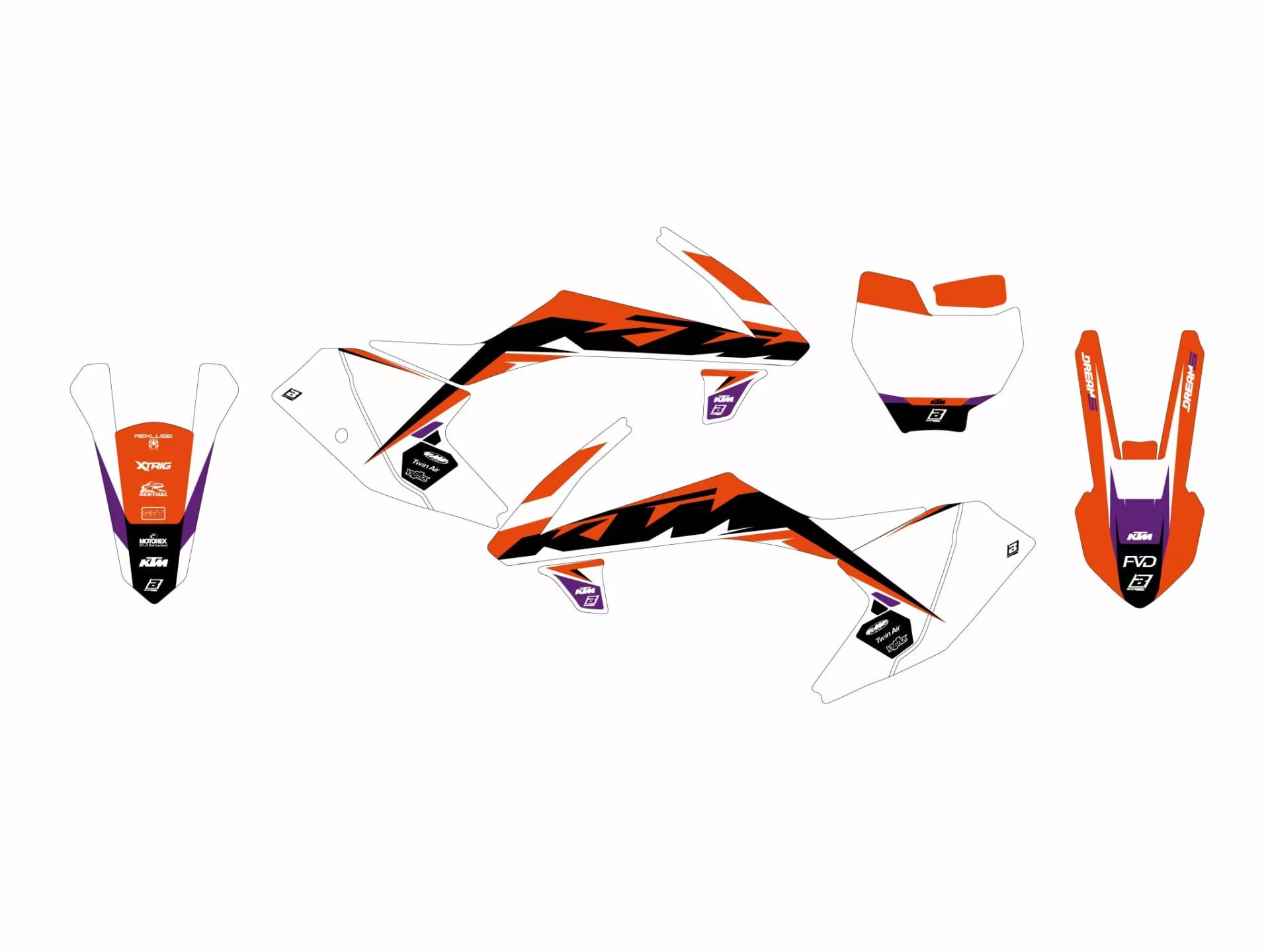 Blackbird Racing Dream 5 Graphic Kit KTM 65 SX 2016-2023 - Blackbird
